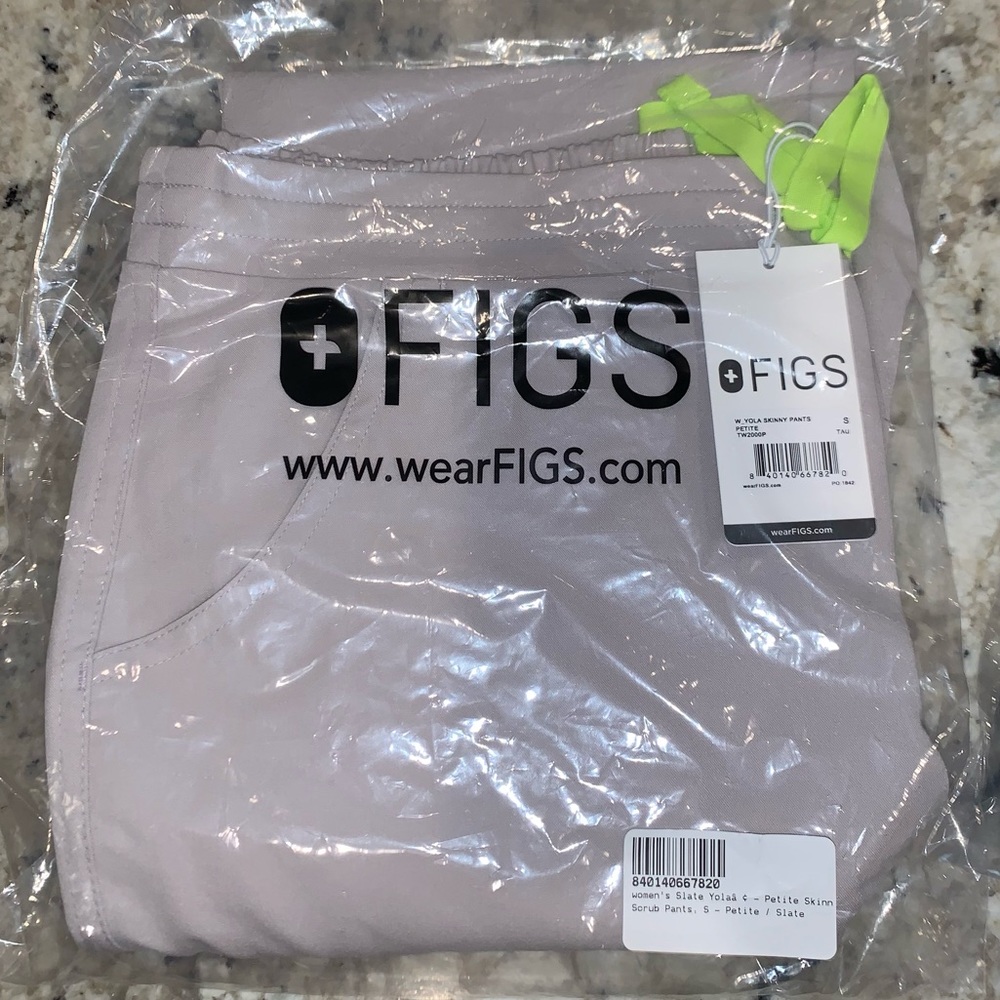 FIGS SLATE small petite Yola scrub pants